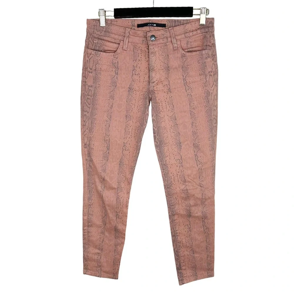 Joe’s Jeans High Water Orange Snake Skinny Ankle Denim Pants - Picture 2 of 9